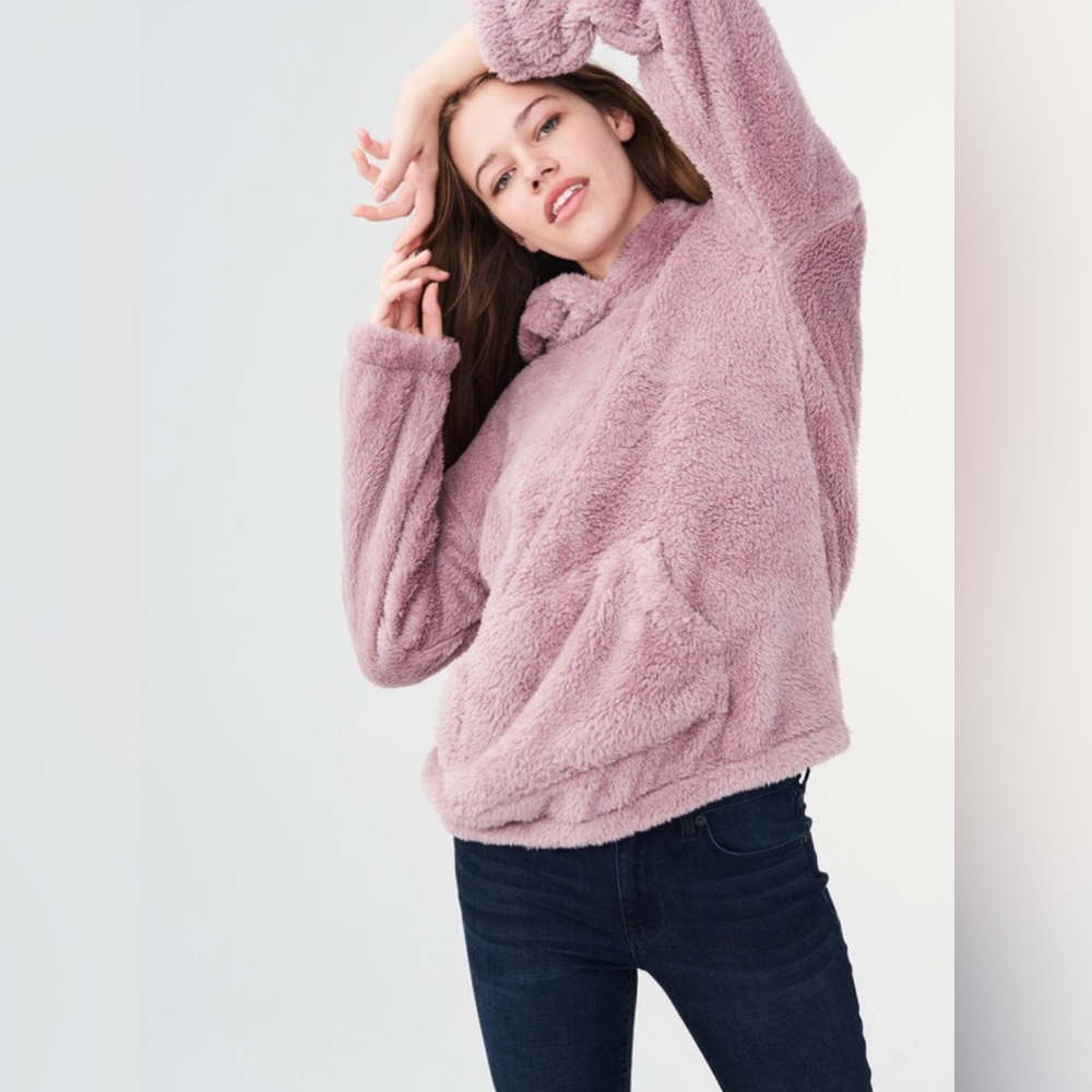 Aeropostale Faux Shearling Hoodie